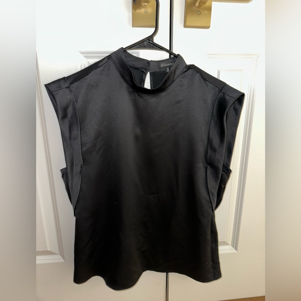 Black silky blouse​​